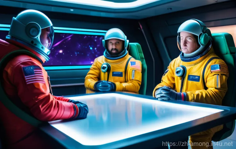 어몽어스 속 대유행 밈 - **Prompt for an Emergency Meeting Scene:**
    "A tense and dramatic scene capturing an 'Emergency M...